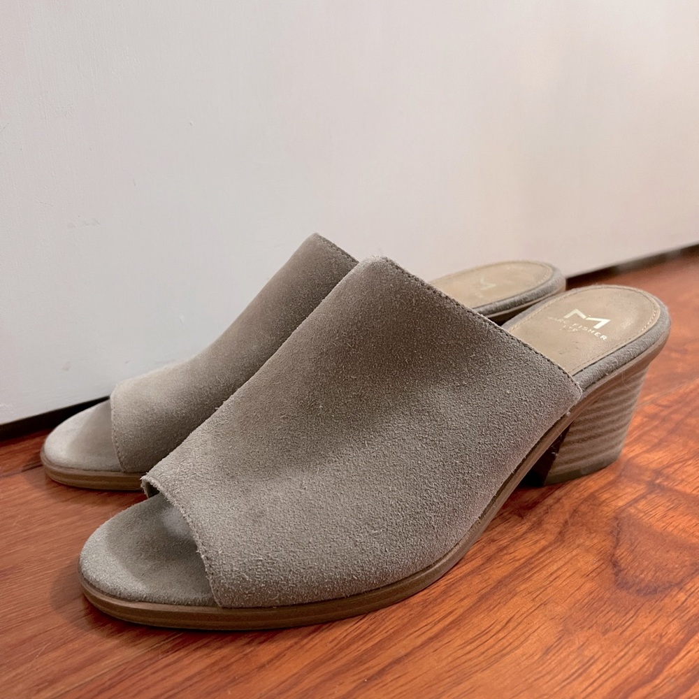 MARC FISHER heeled suede mules 7.5